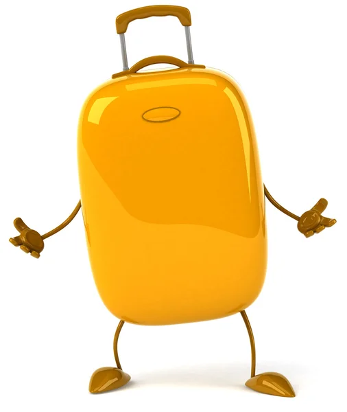 Szczęśliwy walizka 3d — Zdjęcie stockowe