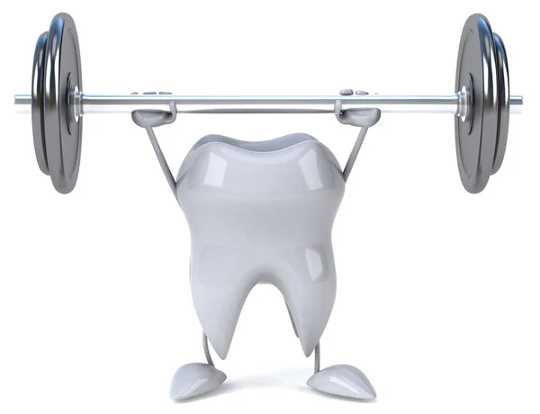 Barbell ile diş — Stok fotoğraf