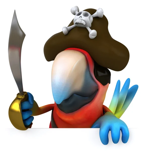 Pirat papuga 3d — Zdjęcie stockowe