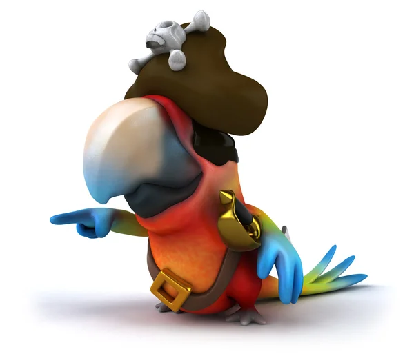 Pirate papegaai 3d — Stockfoto