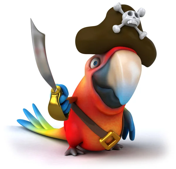 Pirat Papagei 3d — Stockfoto