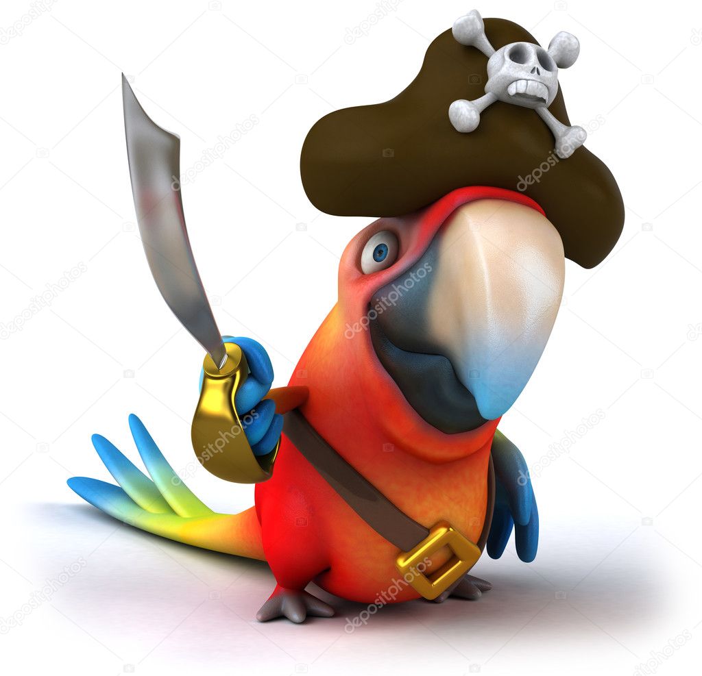 Pirate parrot 3d
