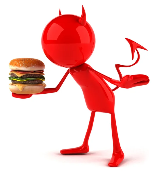 Evil hamburger — Stock Photo, Image