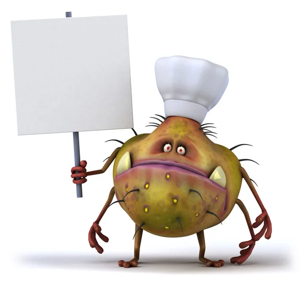 Germ chef with board — Stock Photo, Image