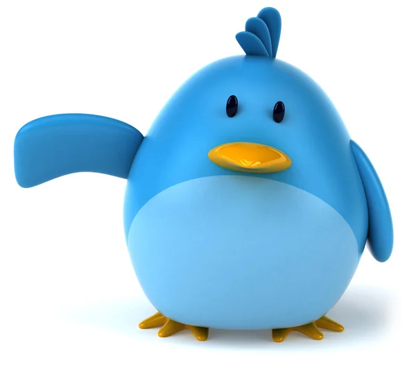 Cartoon blå fågel — Stockfoto