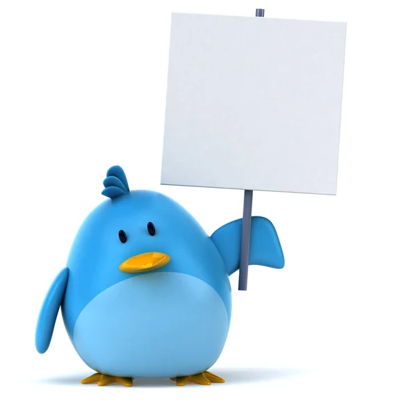 Cartoon blue bird — Stock Photo, Image
