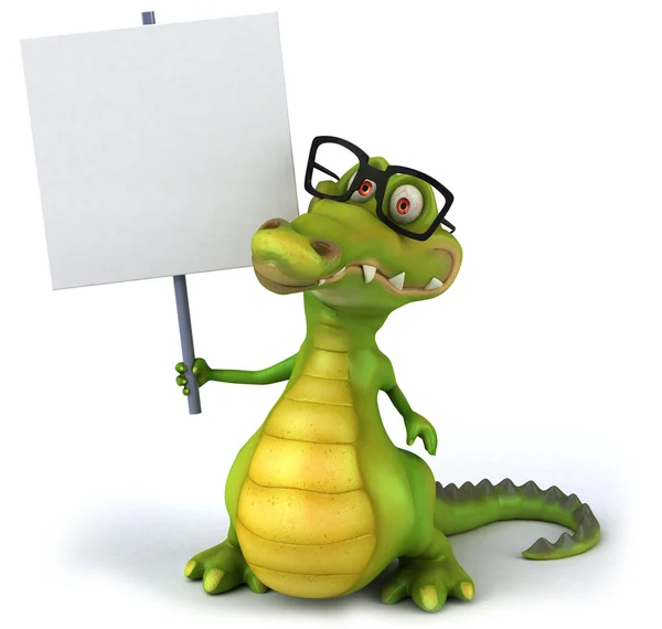 Krokodýl a brýle — Stock fotografie