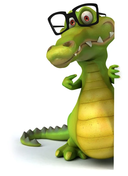 Krokodil och glasögon — Stockfoto