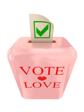 Vote Love concept. clipart