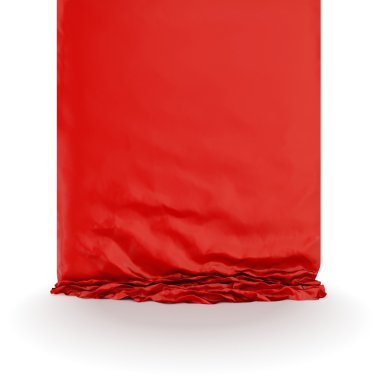 Red silk drapery. clipart