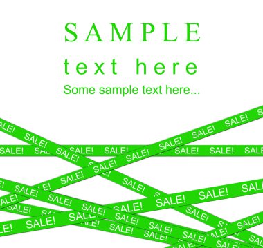 Green SALE ribbon. clipart