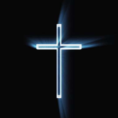 Glowing cross clipart