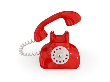 karikatür retro telefon.