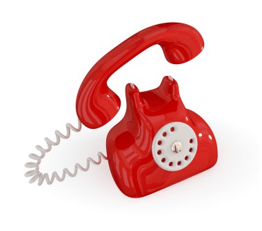 karikatür retro telefon.