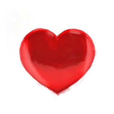 Painted heart. clipart