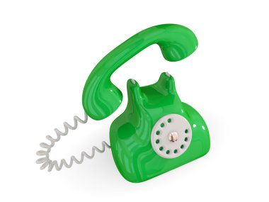 karikatür retro telefon.