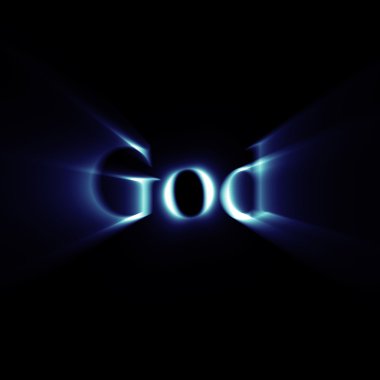 Glowing word God clipart