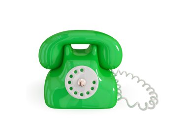 karikatür retro telefon.