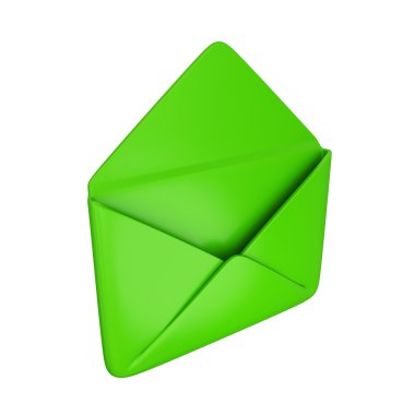 Green envelope. clipart