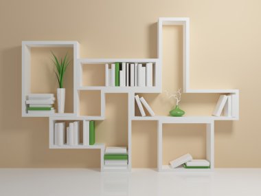 Beyaz bookshelf