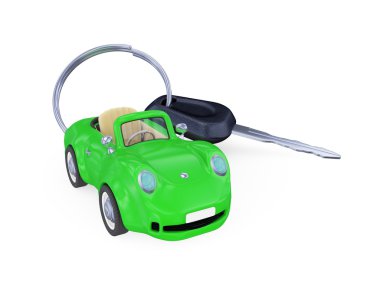 Keys to the car with trinket. clipart