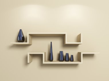 Modern shelves clipart