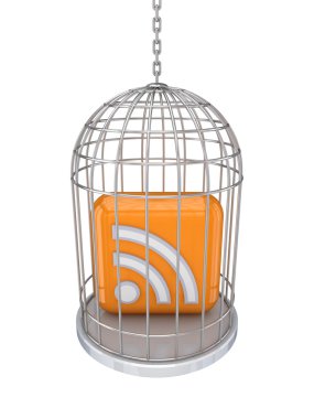RSS işaret içinde bir kuş kafesi.