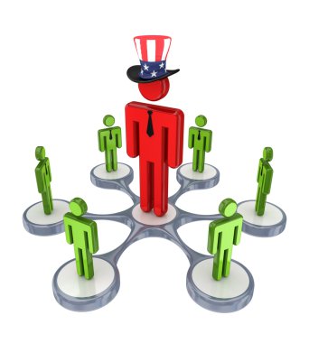 3s small around Uncle Sam. clipart