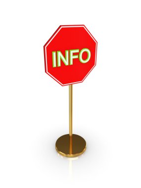 yol işareti imza bilgi ile stilize.