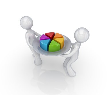 Colorful diagram on a dish. clipart