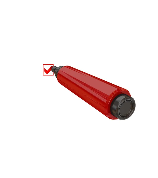 Penna rossa Marker . — Foto Stock