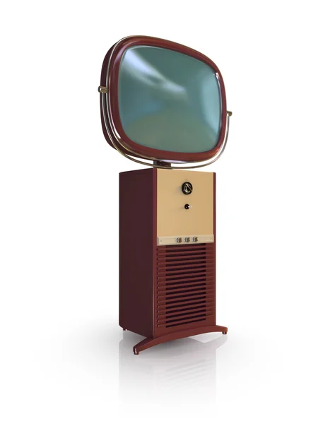 Red retro TV Set. — Stock Photo, Image