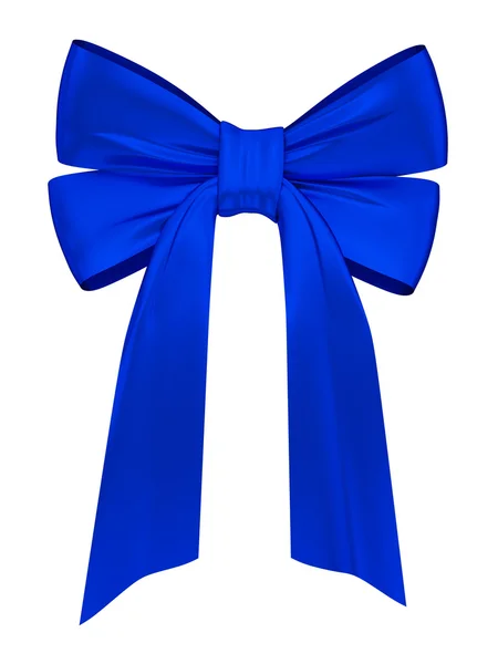 Blue satin ribbon — Stock Photo, Image