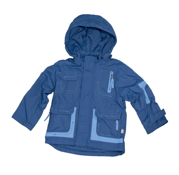 Children's blauwe jas. — Stockfoto