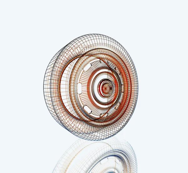 stock image Wireframe of a wheel.