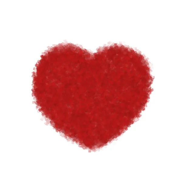 Impressionistic style painted heart — Stock Photo, Image