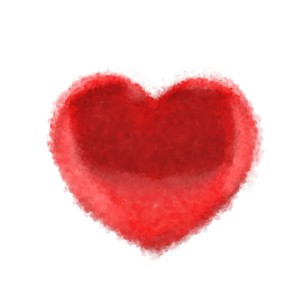 Impressionistic style painted heart. — Stock Photo, Image