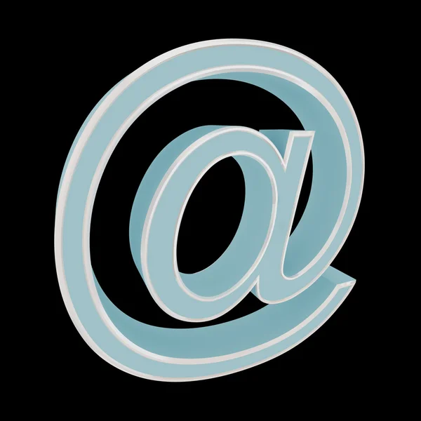 Mavi plastik e-posta işareti — Stok fotoğraf