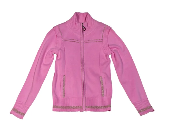 Pink children's knitted-jacket. — Stock Photo, Image