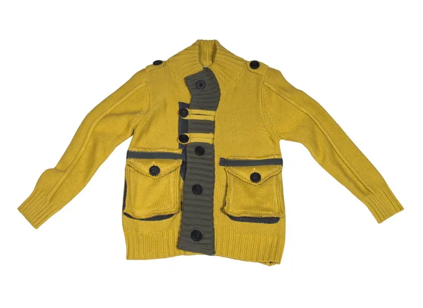 Żółty sweterek dla dzieci. — Zdjęcie stockowe