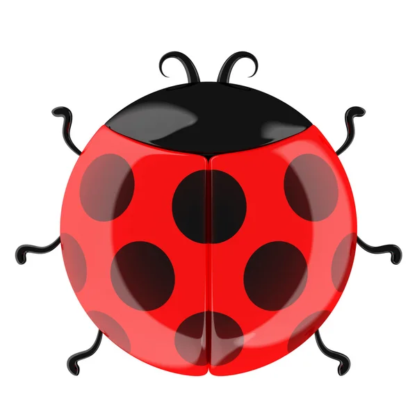 Drăguț desen animat ladybug — Fotografie, imagine de stoc