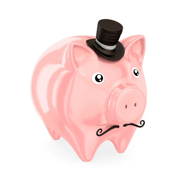 Gentleman style piggy bank. — Stock Photo, Image