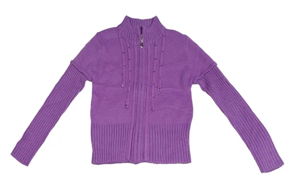 Dětské světle fialové pletené sako. — Stock fotografie