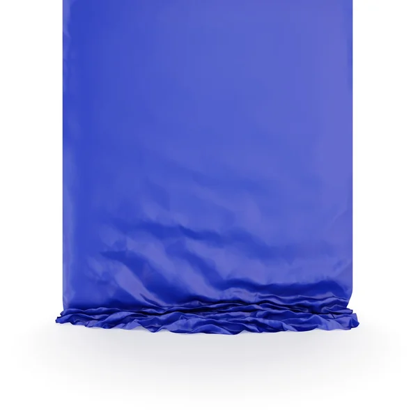 Stock image Empty blue silk drapery