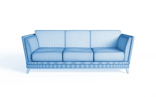 Rendering 3d di un divano moderno — Foto Stock