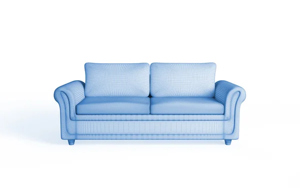 stock image 3d rendering of a modern sofa.