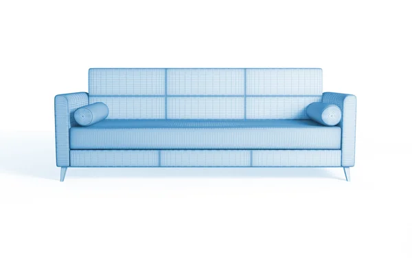 3D απόδοση ενός σύγχρονου καναπέ. — Φωτογραφία Αρχείου