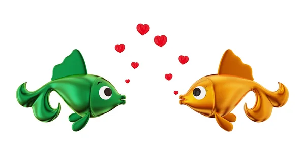 Aimant couple de poissons . — Photo