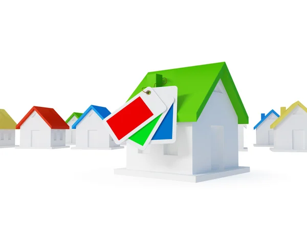Colorful 3d small houses. — Stock Photo, Image