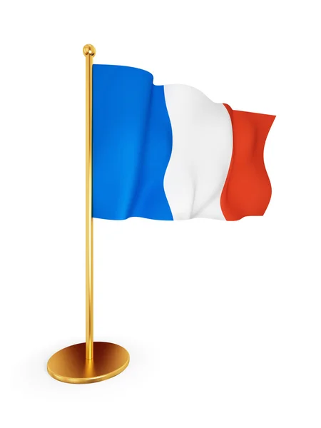 Bandiera francese sventola sul vento . — Foto Stock